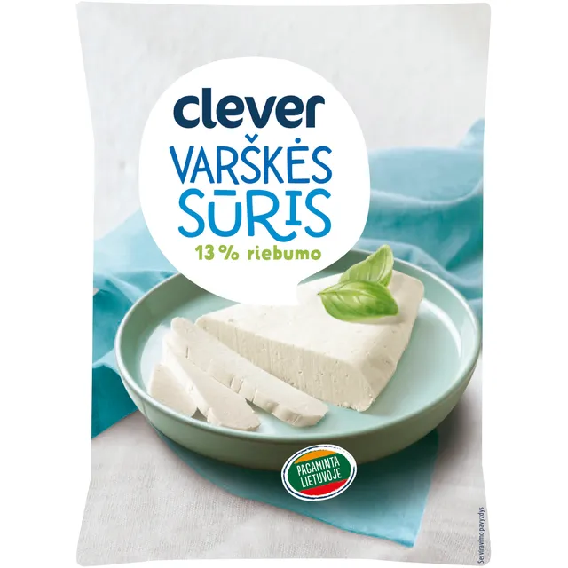 Varškės sūris CLEVER, 13% rieb.