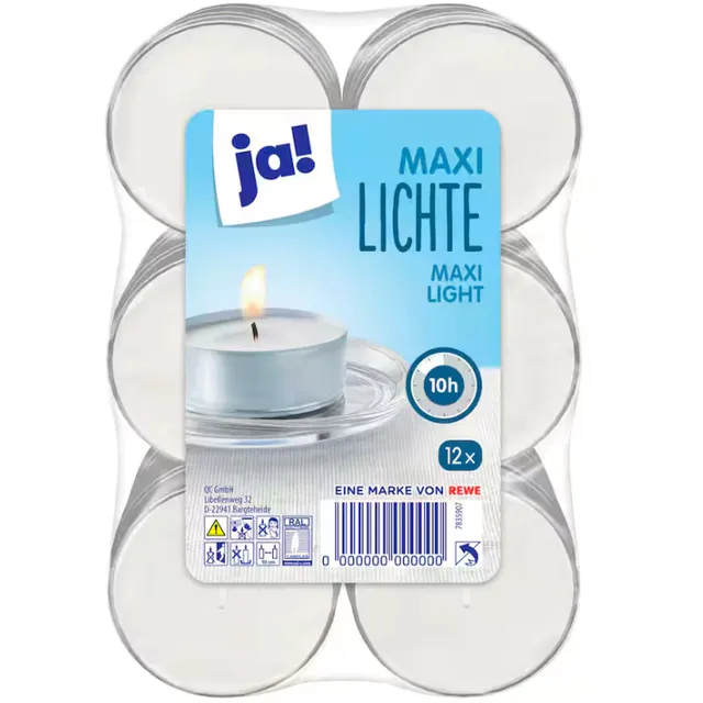 JA! arbatinės žvakės 12 vnt vanilė