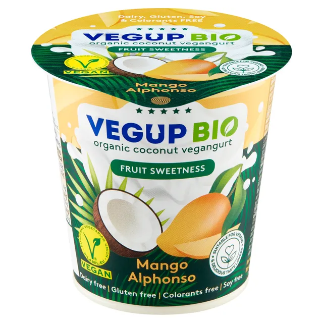 Organic coconut dessert with mango, VEGUP BIO, 140 g