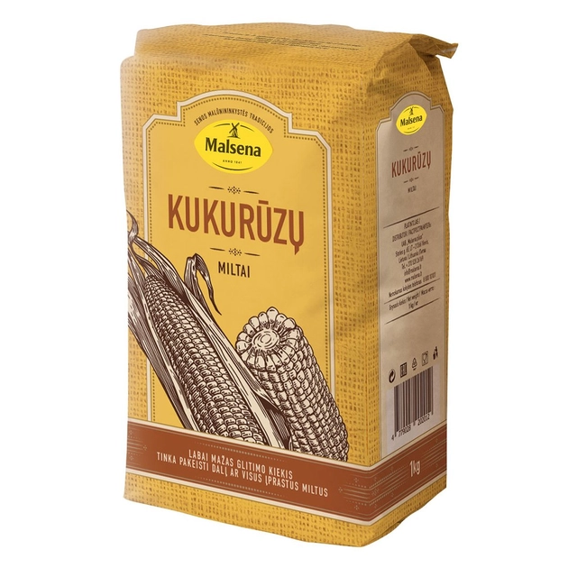 Kukurūzų miltai MALSENA, 1 kg