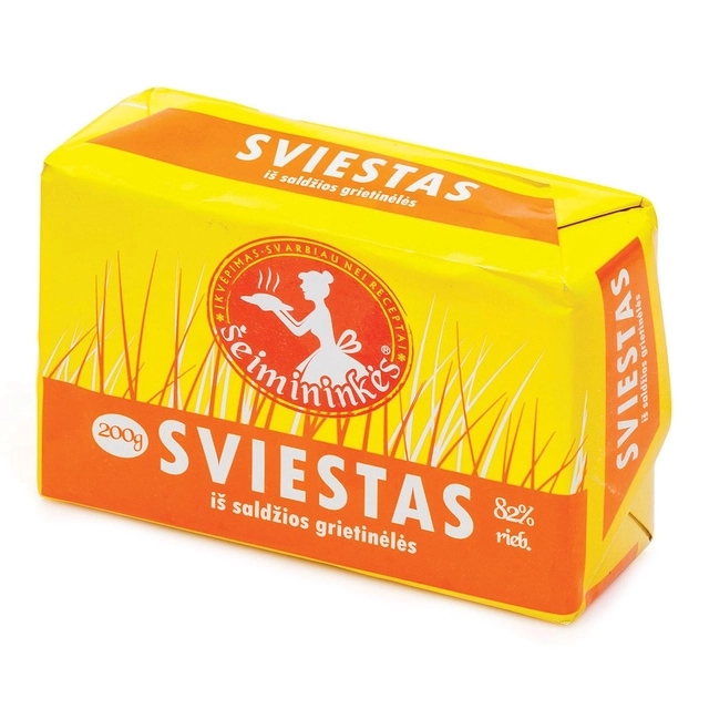 Sviestas ŠEIMININKĖS, 82% rieb., 200 g
