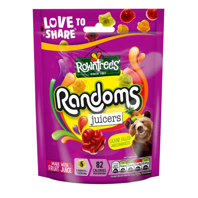 Guminukai ROWNTREES RANDOMS JUICERS, 140 g