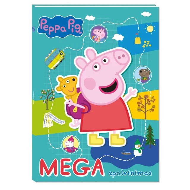 Knyga PEPPA PIG. MEGA SPALVINIMAS