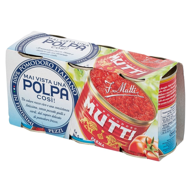 Smulkinti pomidorai MUTTI POLPA, 3 x 400 g