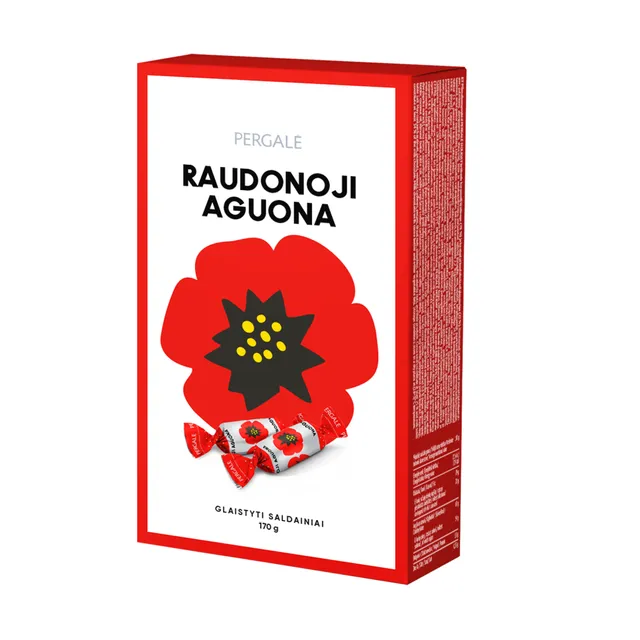 Candies red poppy PERGALĖ, 170 g