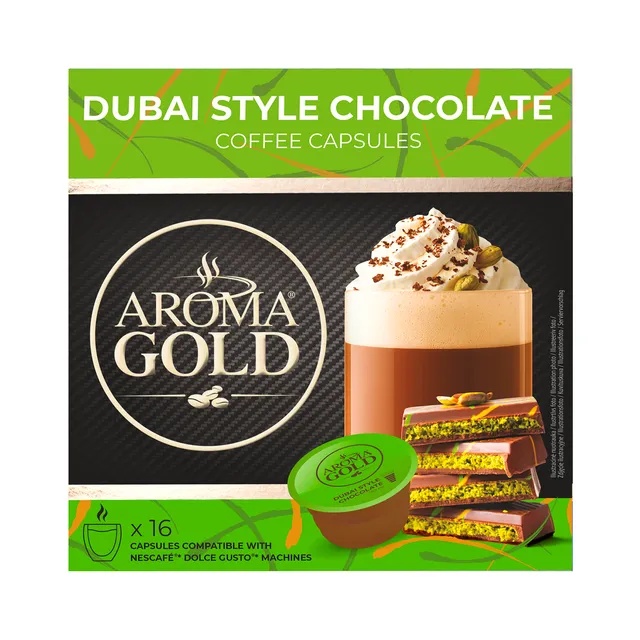 Coffee capsules AROMA GOLD DUBAI STYLE CHOCOLATE, 16 pcs.