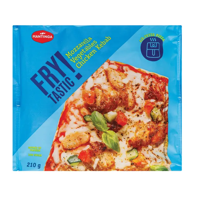 Пицца FRYTASTIC с мясом куриного кебаба, моцареллой и овощами, 210 г