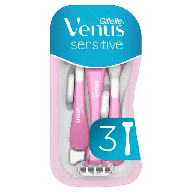 Vienkartiniai skustuvai VENUS SENSITIVE, 3 vnt.