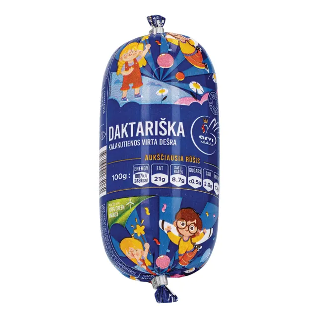 Вареная индюшачья Daktariška колбаса 300г