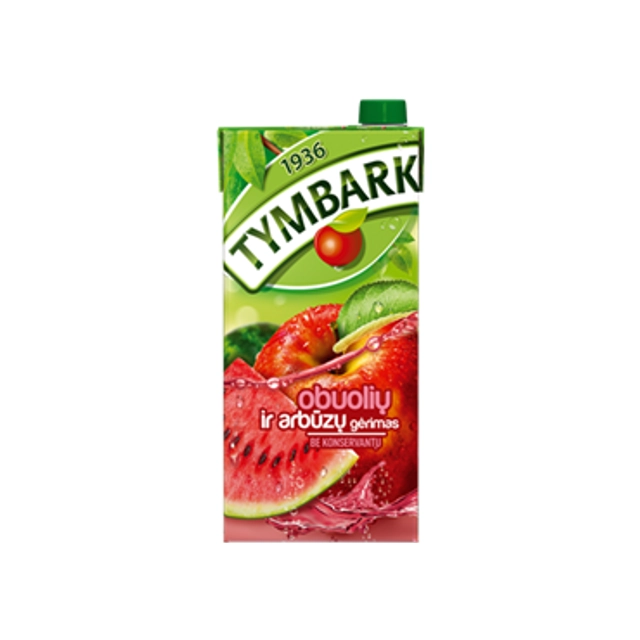 Obuolių ir arbūzų sulčių gėrimas TYMBARK (20%), 2 l
