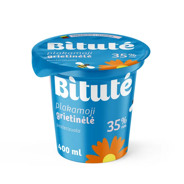 Сливки BITUTĖ 35% жира, 400 г