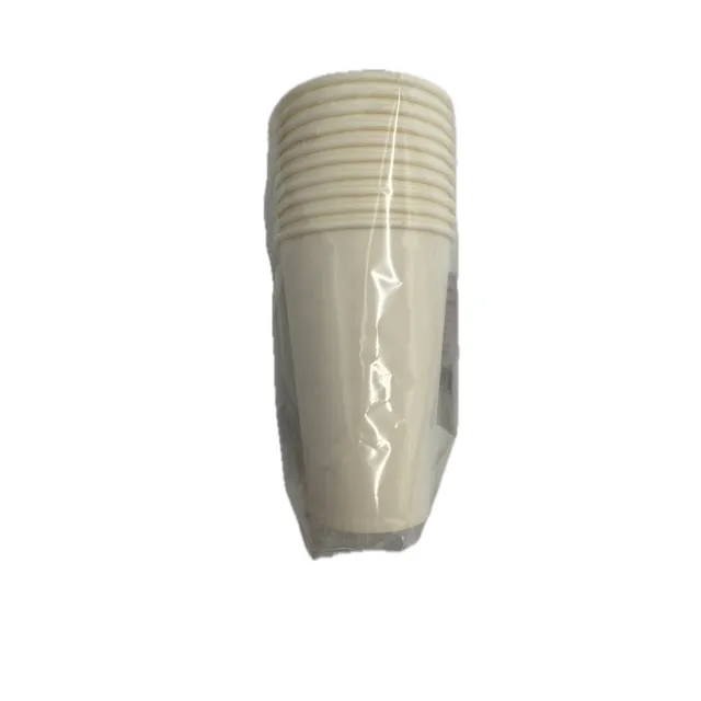 Balti popieriniai puodeliai 320 ml ECO GO, 10 vnt.