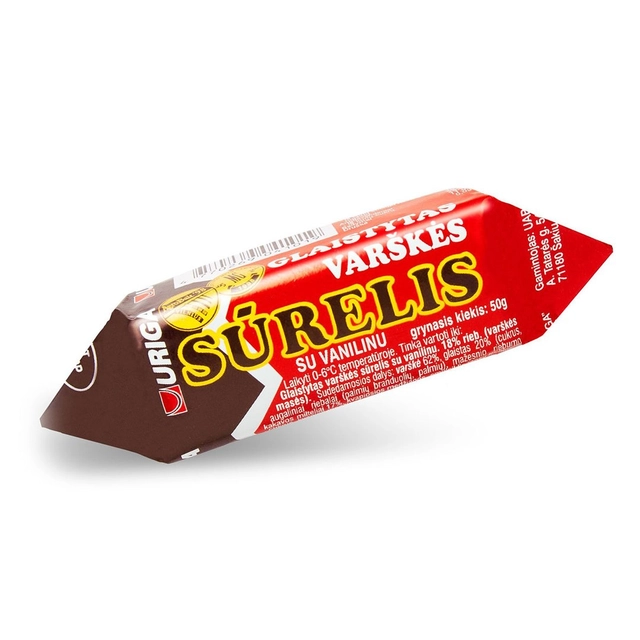 Glaistytas varškės sūrelis URIGA su vanilinu, 50 g