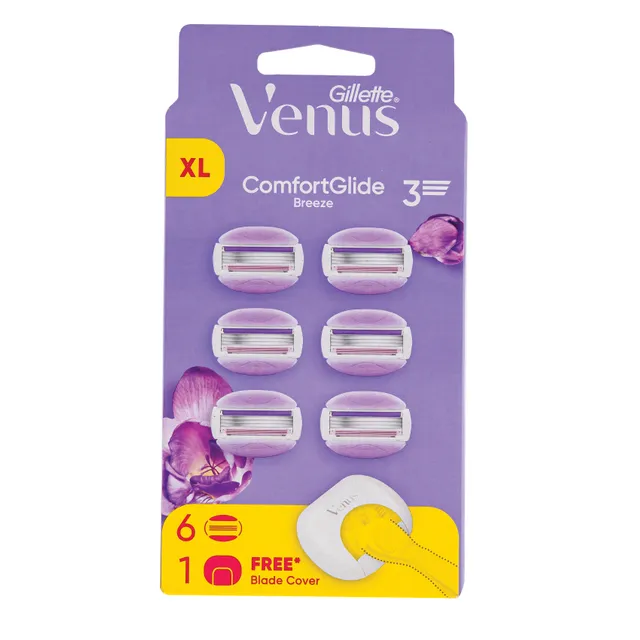 Skustuvo galvutės VENUS BREEZE, 6 vnt. + dangtelis