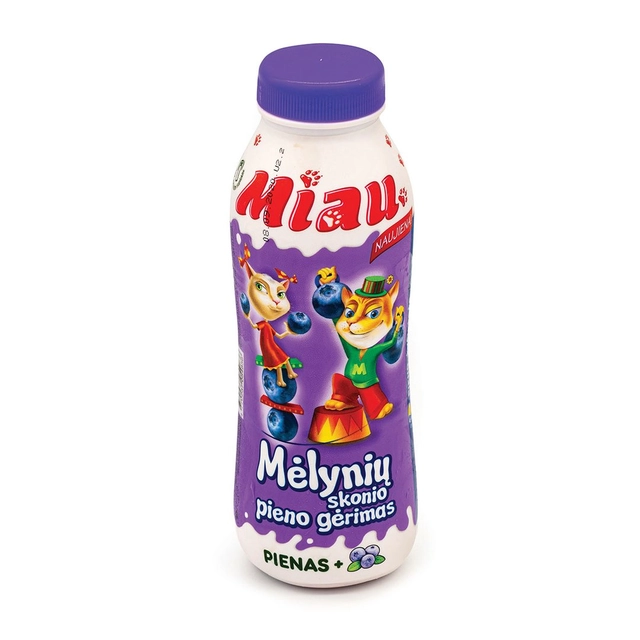 Молочный напиток со вкусом черники MIAU, 2,3% жира, 450 мл