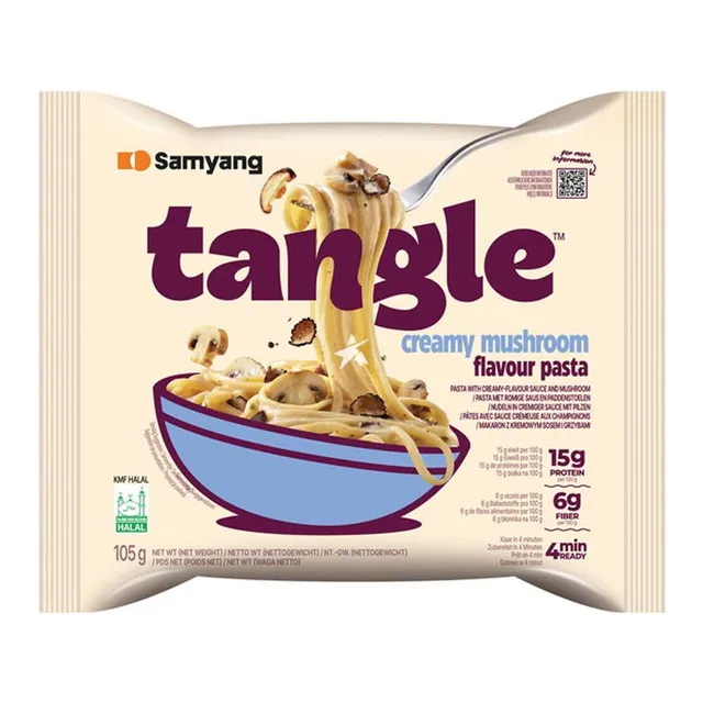 Быстро готовящиеся лапша SAMYANG TANGLE - CREAMY MUSHROOM, 105 г