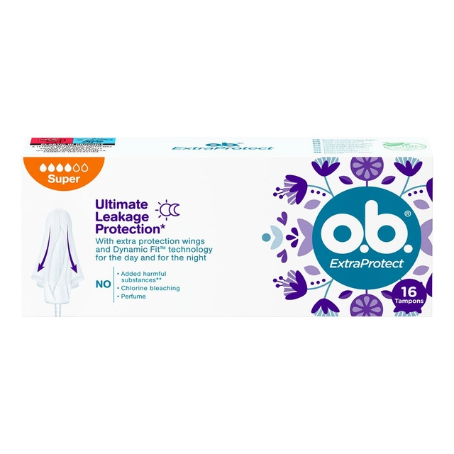 Tamponai O.B. PROCOMFORT EXTRA PROTECT SUPER, 16 vnt.