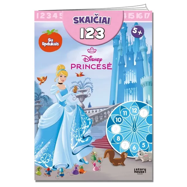 Knyga PRINCESĖS. užduotėlės su lipdukais 123