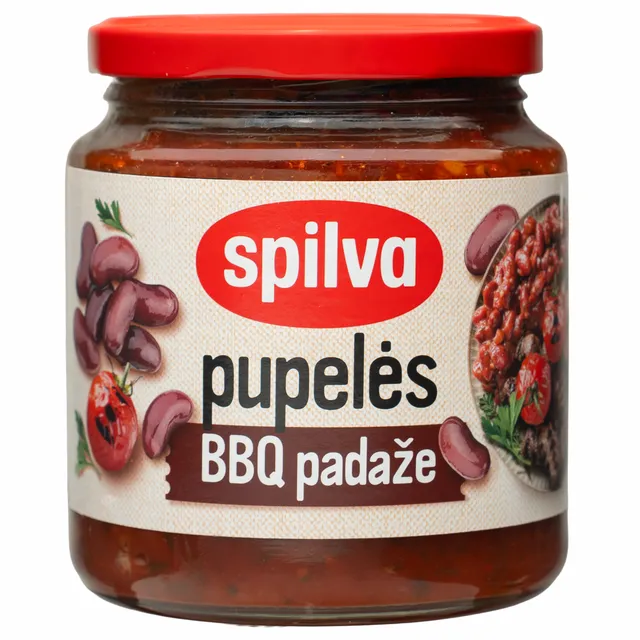 Pupelės raudonosios BBQ padaže SPILVA 570g