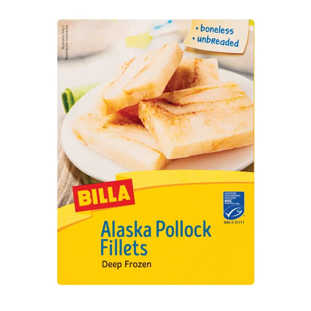 Frozen Alaskan Pollock Fillet BILLA, 400 g