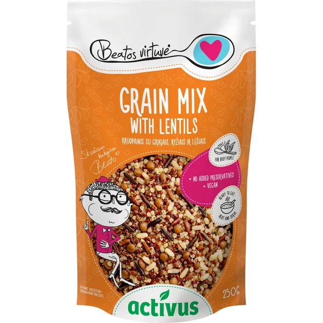 Grūdų mišinys su lęšiais ACTIVUS & BEATOS VIRTUVĖ, 250 g