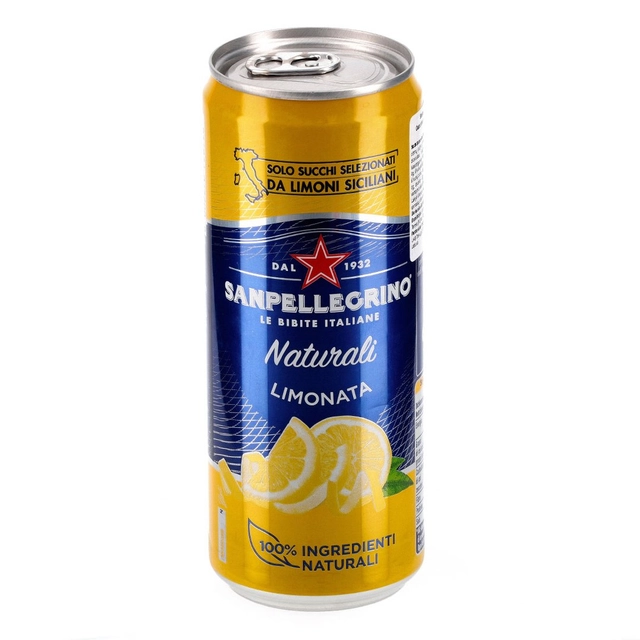 Gazuotas aromatizuotas gaivusis gėrimas SANPELLEGRINO LIMONATA, 330 ml