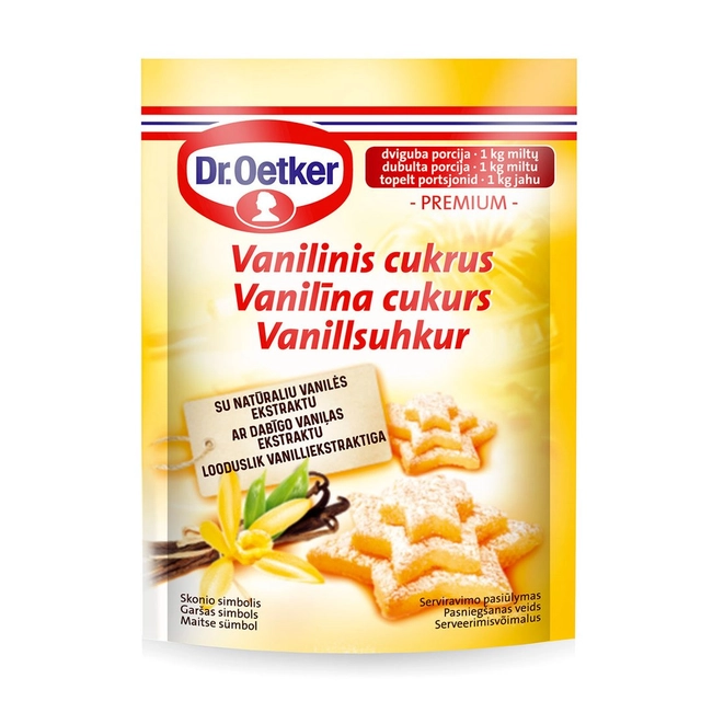 Vanilinis cukrus su natūraliu vanilės ekstraktu DR. OETKER, 16 g 