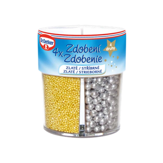 Набор золотых и серебряных посыпок DR.OETKER, 81 г