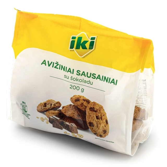 Avižiniai sausainiai su šokoladu IKI, 200 g