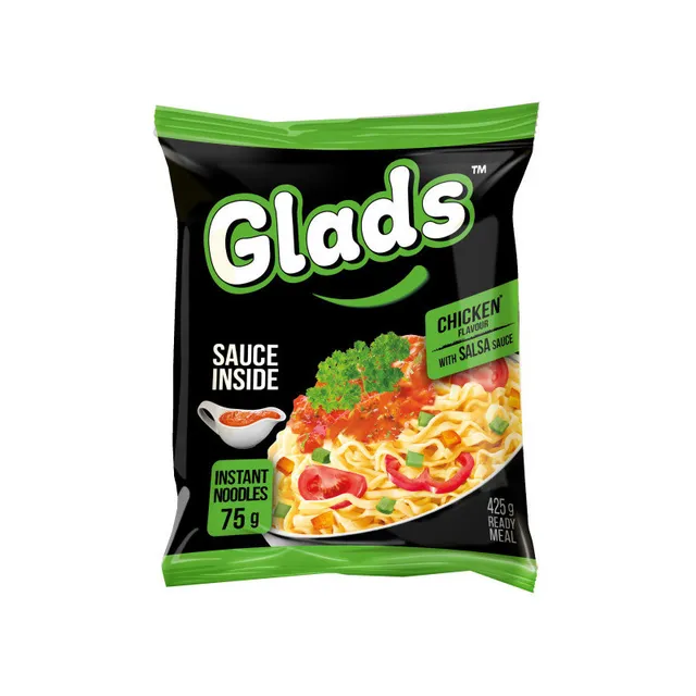 Chicken flavor instant noodles with salsa GLADS, 75 g
