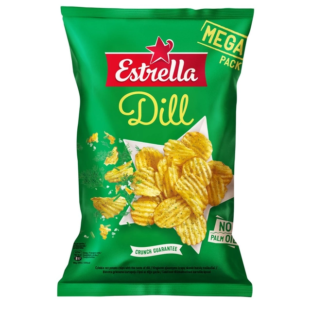 Чипсы картофельные кудрявые с укропом ESTRELLA, 250 г