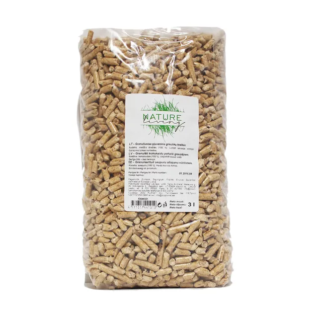 Rodent granulated wood shavings litter NATURE LIVING, 3 l