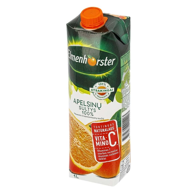 Apelsinų sultys ELMENHORSTER (100%), 1 l