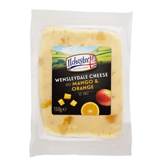 Sūris su mangais ir apelsinais ILCHESTER WENSLEYDALE, 42% rieb., 150 g