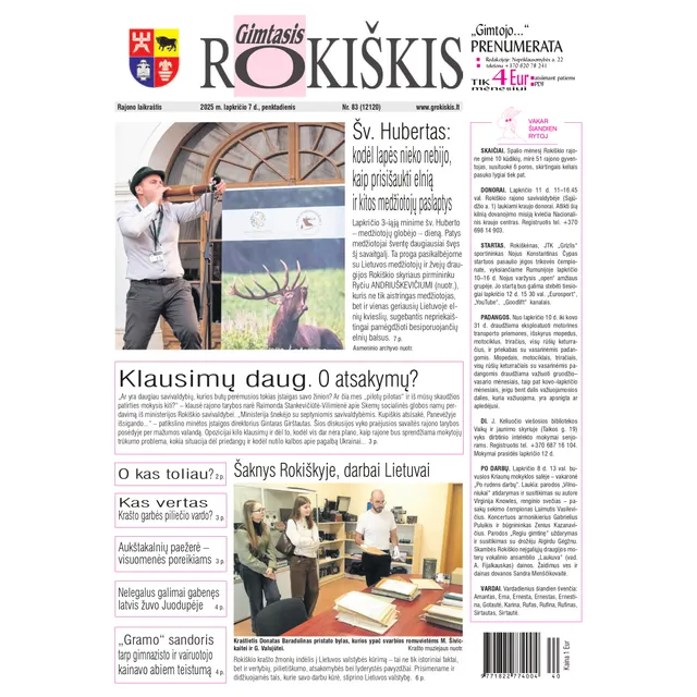 Laikraštis GIMTASIS ROKIŠKIS