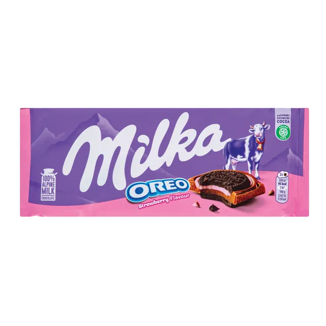 Chocolate MILKA OREO SANDWICH STRAWBERRY, 92 g