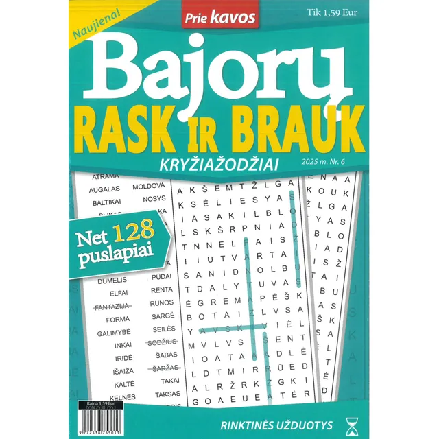 BAJORŲ RASK IR BRAUK kryžiažodžiai