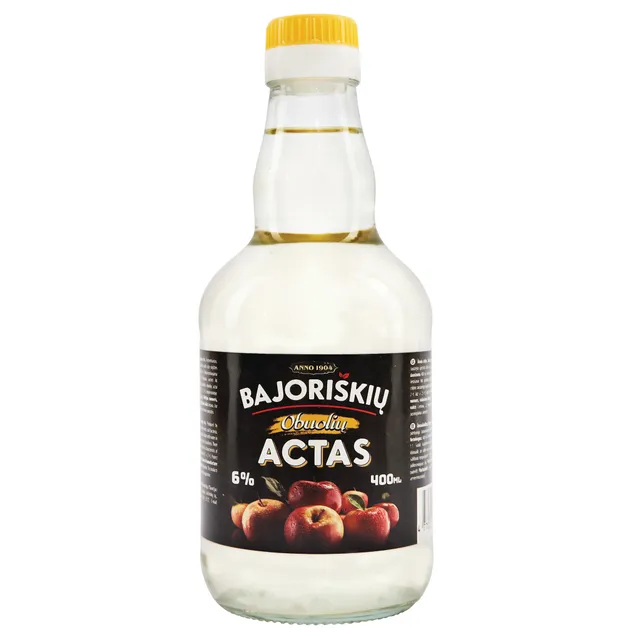 Obuolių actas BAJORIŠKIŲ 6%, 400 ml