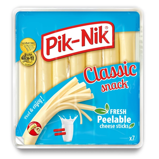 Tearable cheese sausages PIK-NIK, 40% fat, 140 g