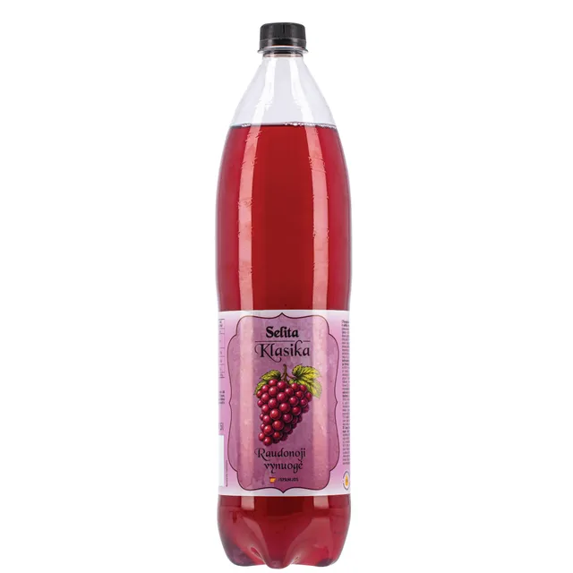 Vynuogių aromatizuotas gazuotas gaivusis gėrimas SELITA KLASIKA, 1,5 l