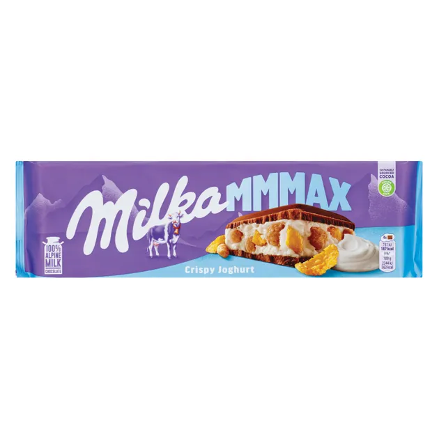 Шоколад с чипсами и йогуртом MILKA, 300 г