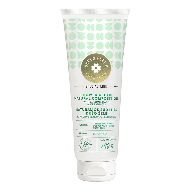 Dušo želė su agurku ir alavijų ekstraktu GREEN FEEL'S, 250 ml