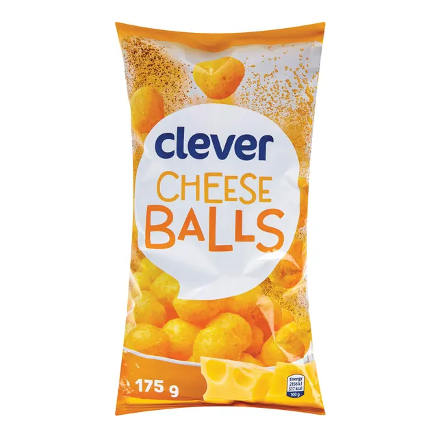 Cheese flavored corn snack CLEVER, 175 g