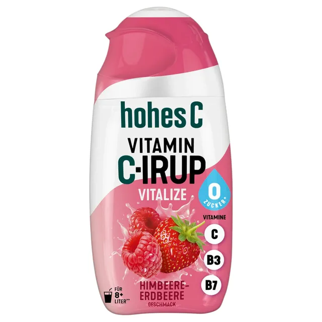 Hohes C j.serbentų-aviečių-braškių sirupas su vit. C,B3,B7 VITALIZE 0,065l