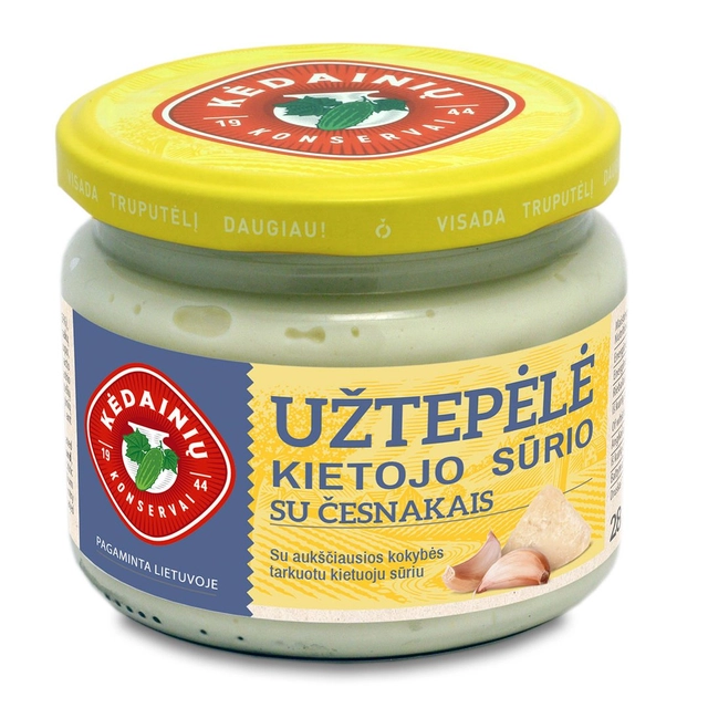 Kėdainių kietojo sūrio užtepėlė su česnakais, 280 g