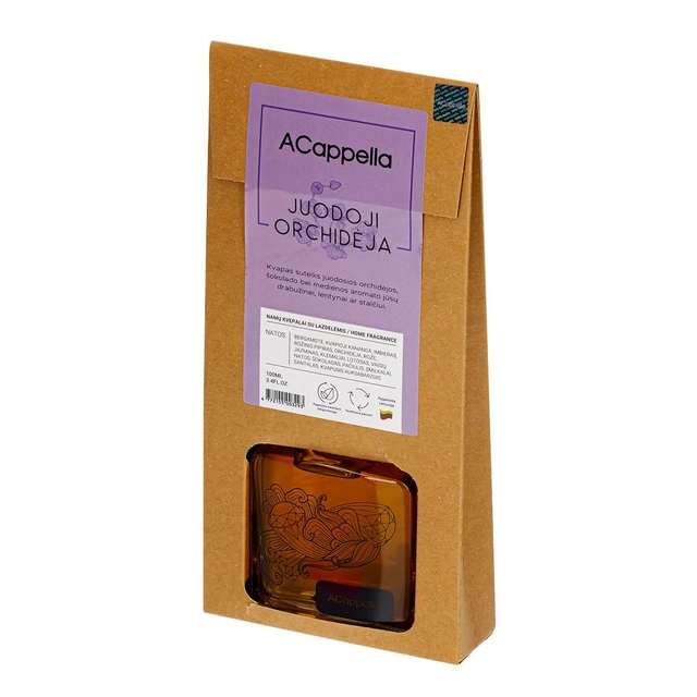 Namų kvapas su lazdelėmis ACAPPELLA Juodoji orchidėja, 100 ml