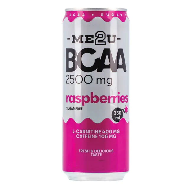 Energinis gėrimas ME2U BCAA RASPBERRIES, 330 ml