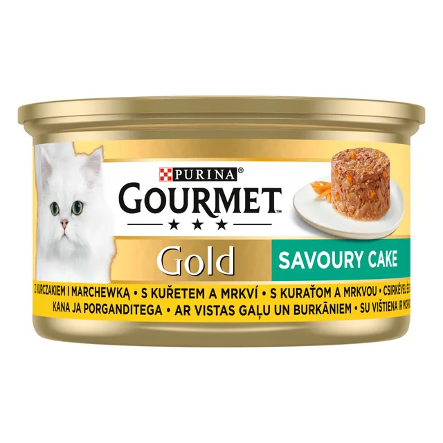 Vištiena katėms GOURMET GOLD SVRY CAKE, 85 g
