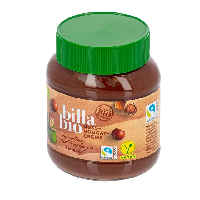 Riešutų kremo ir kakavos užtepėlė BILLA BIO, 400 g