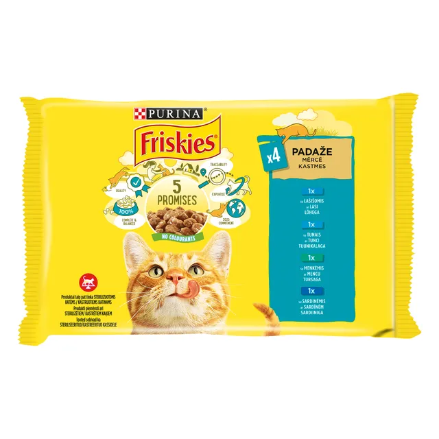 Žuvies konservai su padažu FRISKIES, 4x85 g